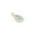 VR Jewels Certified 1.15ct Columbian Emerald Diamond Halo Pendant in 14k Yellow Gold For Sale - Image 4 of 15