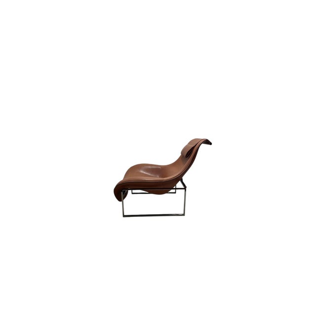 MART RELAX TILT ARMCHAIR W/ HEADREST BLACK CHROMED FRAME KASIA LEATHER NATURAL 310, very comfortable with two (2)...