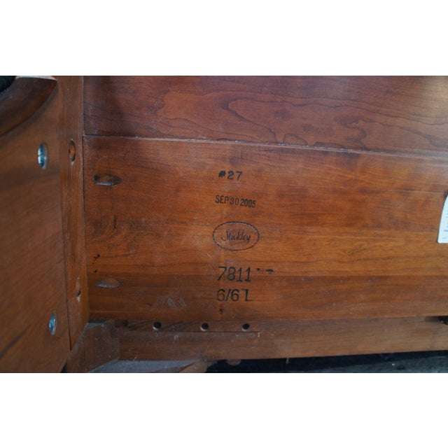 Stickley Stickley French Louis Philippe Style Solid Cherry Queen Size Sleigh Bed For Sale - Image 4 of 13