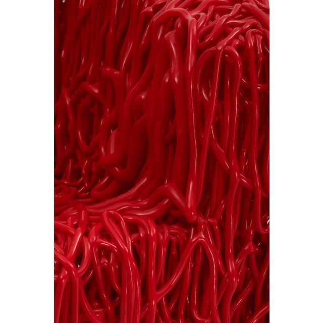 Gaetano Pesce “Senzafine” Armchair and Pouf in Red Polyurethane For Sale - Image 10 of 16