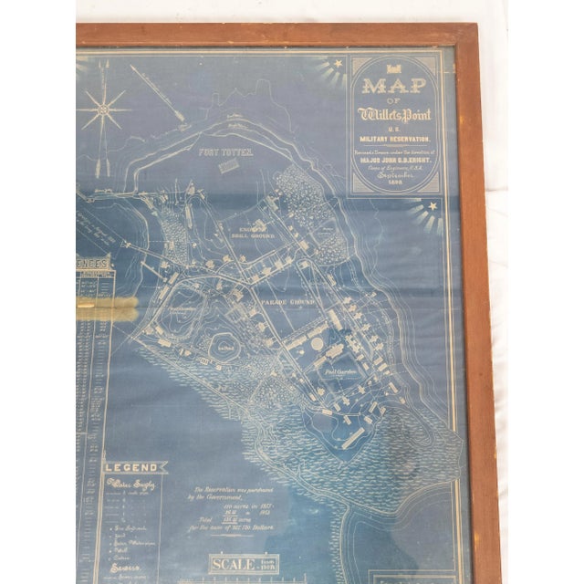 Late 19th Century Late 19th Century Military Blueprint of Fort Totten in Willet's Point Queens For Sale - Image 5 of 13
