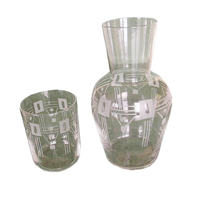 Art Deco Carafe Set, 1930s, Set of 2 For Sale