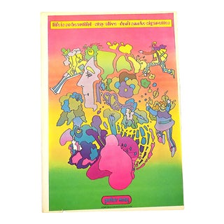 Vintage 20th C. Lithograph-Peter Max Poster-Signed-C.1970-Folio Size For Sale