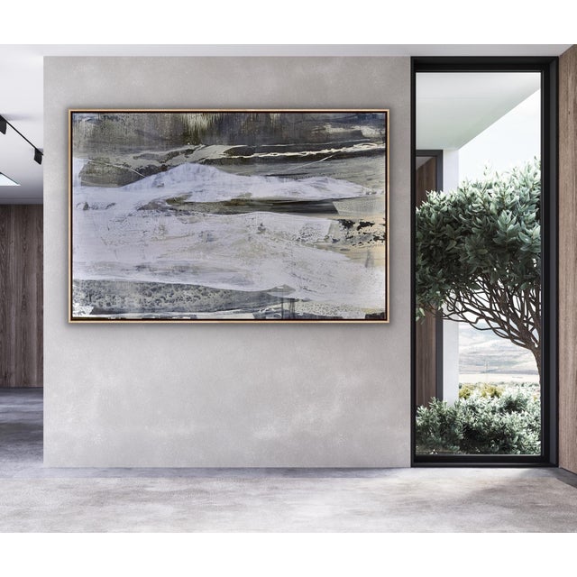 Textile “Mont Blanc” Original Large Scale Abstract Painting For Sale - Image 7 of 11