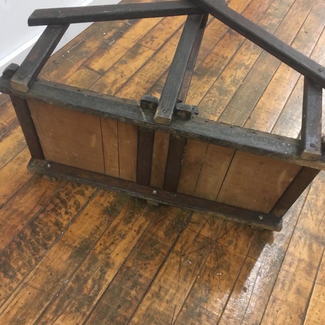 1940s Vintage Kindling - Log Caddy For Sale - Image 5 of 7