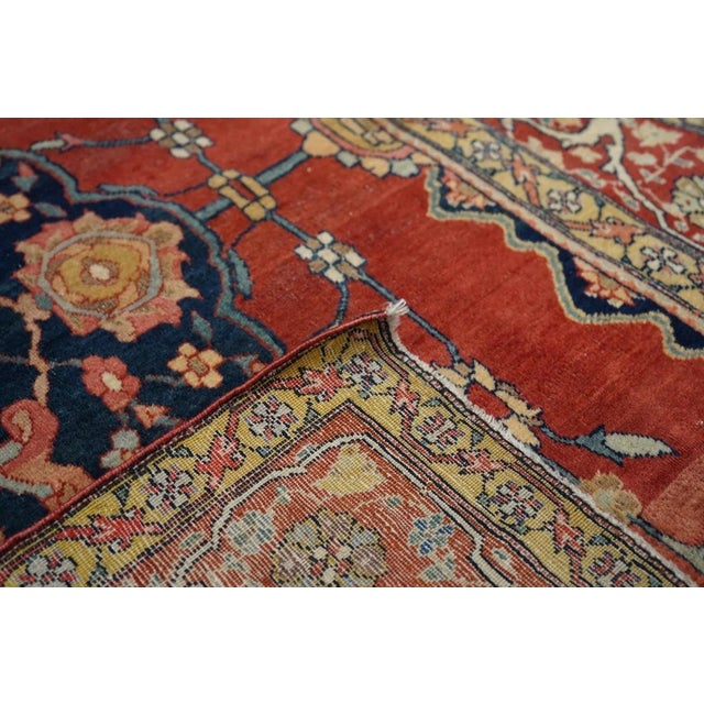 Antique Sarouk Rug 4'2'' x 6'6'' For Sale - Image 9 of 9