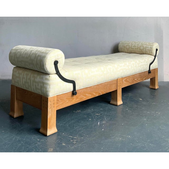 Late 20th Century Vintage Boho “Michael” Bench After Tomlinson For Sale - Image 5 of 12