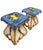 2000 - 2009 Pair of Vintage Italian Majolica Ceramic Fruit Motif Garden Stools For Sale - Image 5 of 12