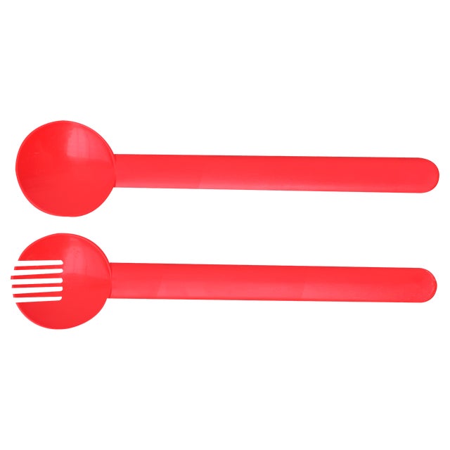 Postmodern Minimalist Swiss Salad Servers, Set of 2 For Sale