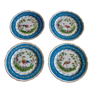 Dresden Bird Porcelain Plates- Set of 4