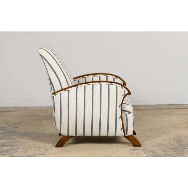 French Art Deco Walnut Armchair, Provence, France, 1930s For Sale - Image 13 of 17
