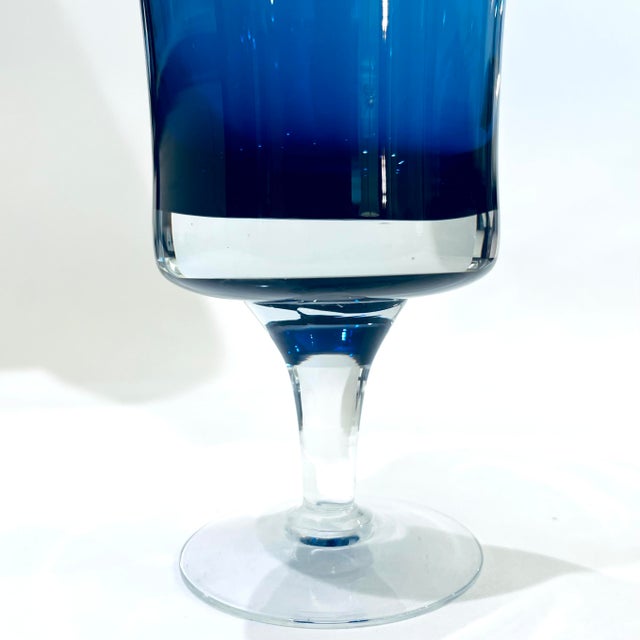 1970s 1970's Swedish Denby Milnor Mirage Cobalt Goblets by Bo Bergstrom - Set of Four For Sale - Image 5 of 9