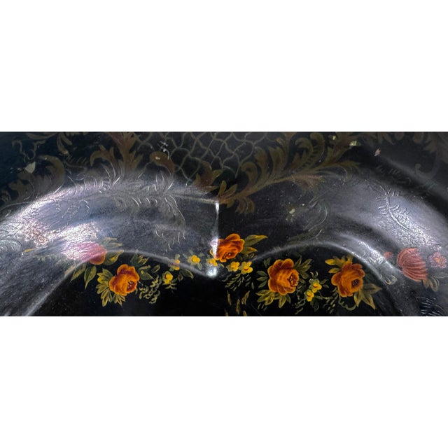 Metal The Erina C. Aylward Barre(1903-1990) Vermont Hand-Painted Toleware Gallery Tray For Sale - Image 7 of 11
