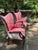 Salmon Pair of 1940s Attributed Grosfeld House French Wingback Chairs With Original Fabric For Sale - Image 8 of 12