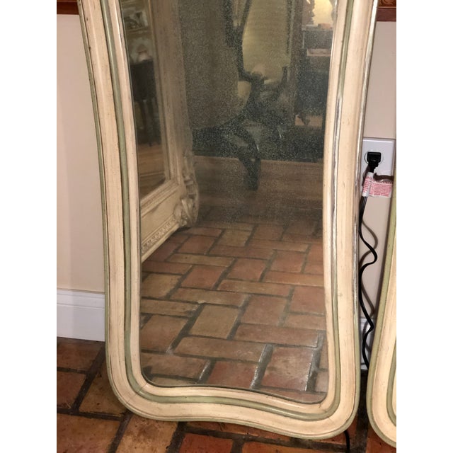 Shabby Chic Whitewashed FullLength Mirrors a Pair Chairish