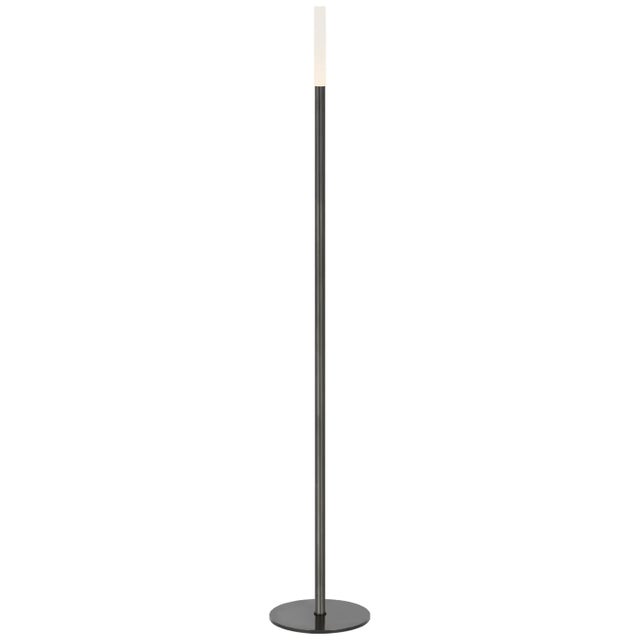 Kelly Wearstler by Visual Comfort Signature Rousseau 60" Floor Lamp in Bronze with Etched Crystal For Sale