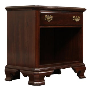Vintage Georgian Ethan Allen Cherry One Drawer Nightstand For Sale