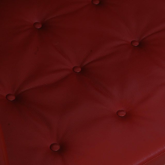 Spoke-Back Sofa in Red Leather by Børge Mogensen, 1980s For Sale - Image 14 of 18