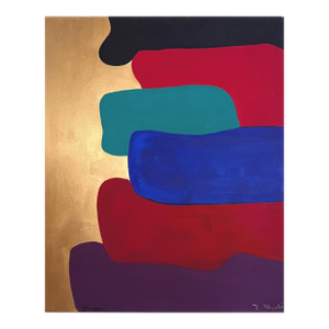 Grace Absi & J Merhi Composition 9 Original Acrylic Painting on Canvas 2019