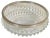 20th Century Glass Dish Vide-Poche Bowl Glass and Metal Round Pattern, France For Sale