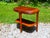 Art Deco Vintage Art Deco Waterfall End Table Demilune Tripod Stand For Sale - Image 3 of 16