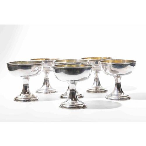 Italian Silver Champagne Coupes, 1960s, Set of 6 For Sale - Image 4 of 10