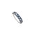 Art Deco Stackable 2.26Ct Square Cut Blue Sapphire Half Eternity Band Ring Size 5 in 14k White Gold For Sale - Image 3 of 14