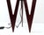 1970s Large Sculptural Tripod Lamp in Stained Wood with Compass-Shaped Lines, 1960s For Sale - Image 5 of 11