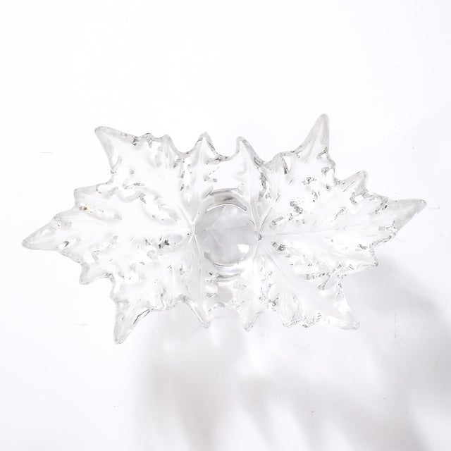 1950s Mid-Century Modernist Crystal "Champs Élysées" Centerpiece Bowl Signed Lalique For Sale - Image 5 of 18