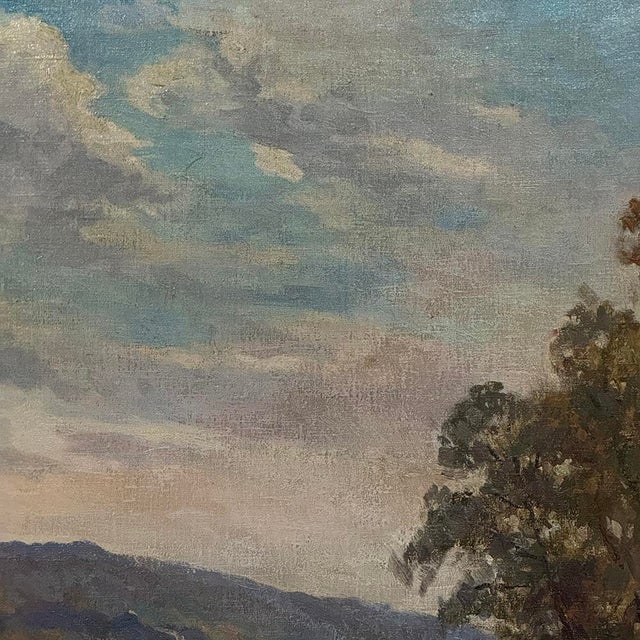 Army Green Framed Oil Painting on Canvas by Albert Dandoy (1885-1977) 'Tailfer Pond' For Sale - Image 8 of 16