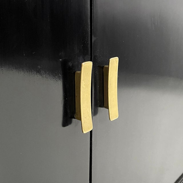 Black Italian Art Deco Sideboard in Black Wood, 1930s For Sale - Image 8 of 16