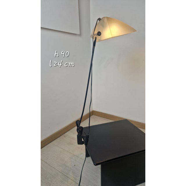 1980s Design Clamp Lamp, Dilem E63 Model, Umberto Riva for Fontana Arte by Umberto Riva For Sale - Image 14 of 14