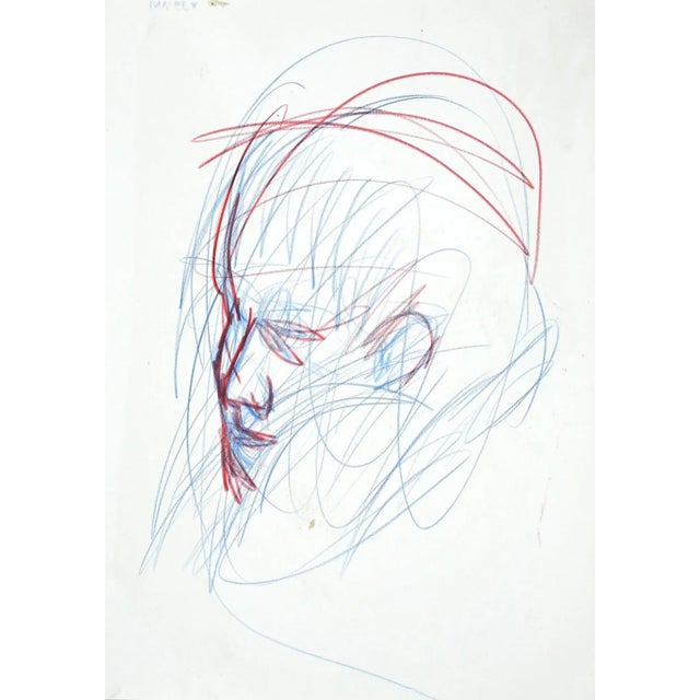 Female Portrait is an original Contemporary Artwork realized in the half of the 20th Century. Original mixed media, pastel...