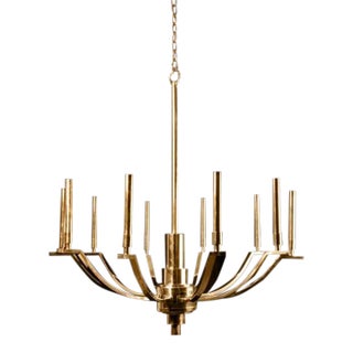 Optimus Chandelier in Gold Finish For Sale
