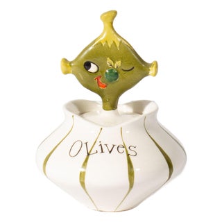 Howard Holt 1958 Ceramic Olive Jar For Sale