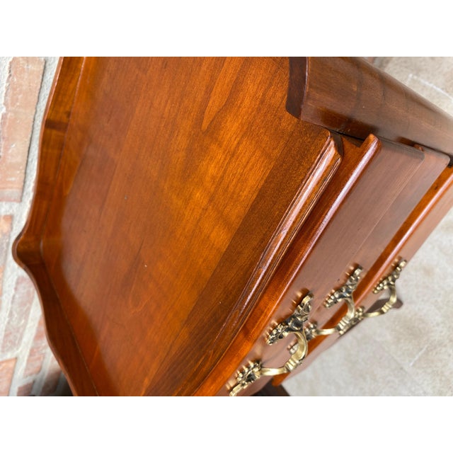 French Cherry You and Me Nightstands with Drawers and Open Shelf, 1960s, Set of 2 For Sale - Image 11 of 18