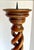 Pair of Theodore Alexander Barley Twist Extra Tall Wood Candlestick Holders For Sale In Los Angeles - Image 6 of 9