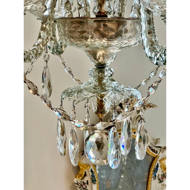 Pair of 19th Century Irish Georgian Crystal Chandeliers For Sale In Boston - Image 6 of 8