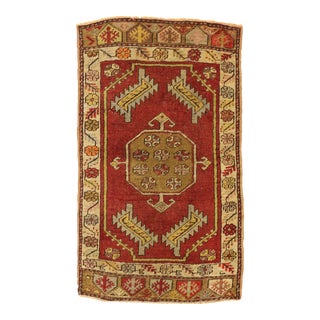 Vintage Turkish Yastik Rug - 01'08 X 02'10 For Sale