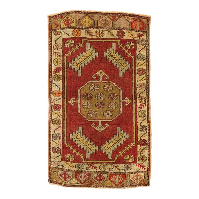 Vintage Turkish Yastik Rug - 01'08 X 02'10 For Sale