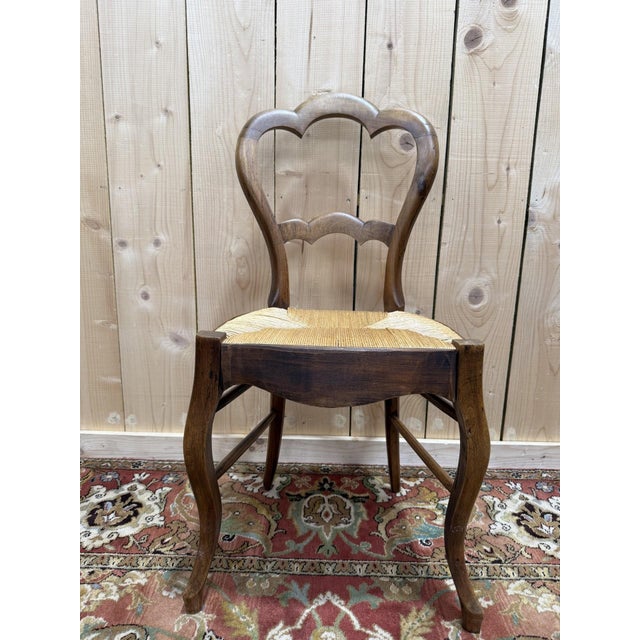 Louis Philippe Straw-Seated Chairs, Set of 6 For Sale - Image 4 of 10