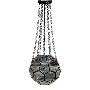 Contemporary Marjorie Skouras 24" Honeycomb "Cacao" Lantern