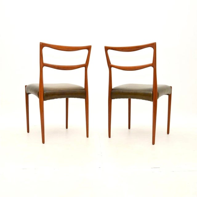 Danish Teak and Leather Chairs by Henry Klein for Bramin, 1960s, Set of 2 For Sale - Image 4 of 11