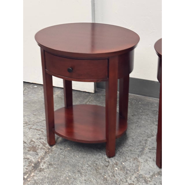 Pottery Barn Pottery Barn Valencia Oval Nightstands, Pair For Sale - Image 4 of 12