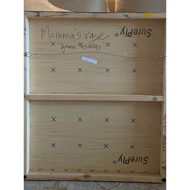 Wood Original Oil Painting “Mommy’s Vase” For Sale - Image 7 of 7