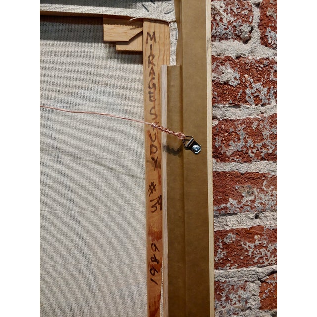 Larry Stuart Bell -Mirage Painting 1989 Abstract MIX Media on Canvas For Sale - Image 12 of 13