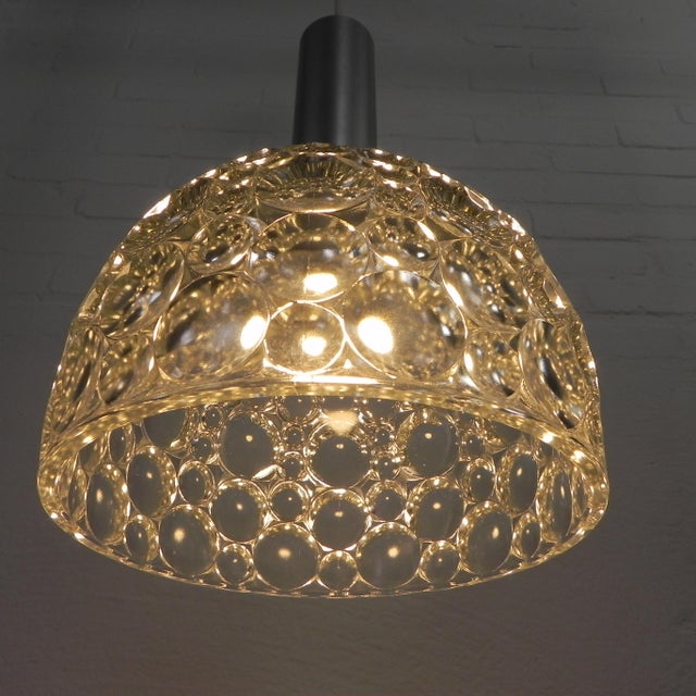 VIntage Pendant Lamp with Glass Shade with Bubble Pattern, 1960s For Sale - Image 14 of 16