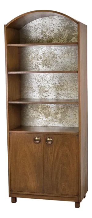 Walnut Arch Top Mid 20th Century Cabinet