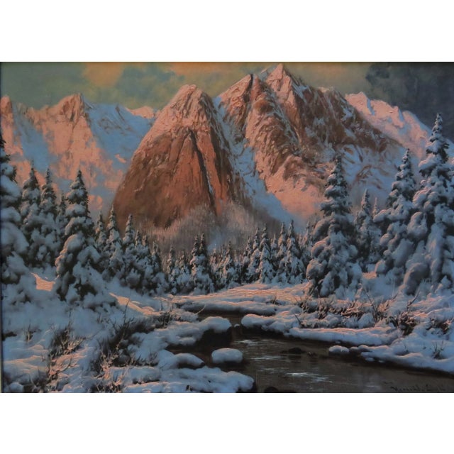 絵画 Winter Mountains Winter in mountains Painting by Olena Uriasieva