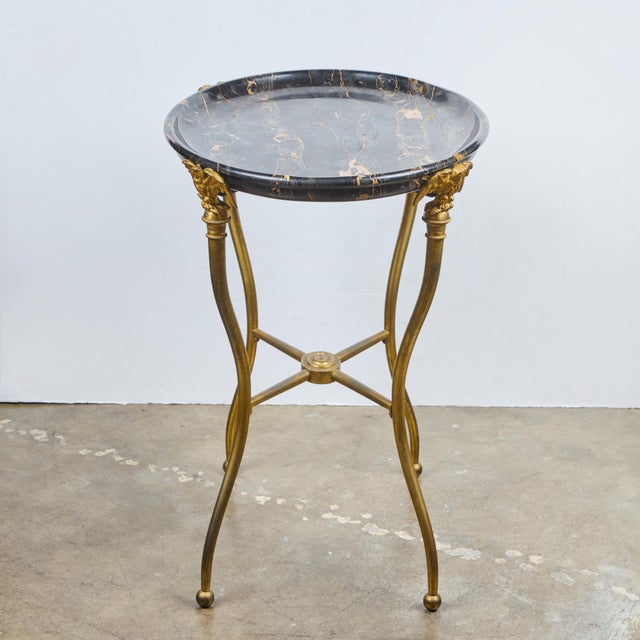 Gold French 2nd Empire Gilded Marble Tray Table For Sale - Image 8 of 8